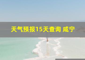 天气预报15天查询 咸宁